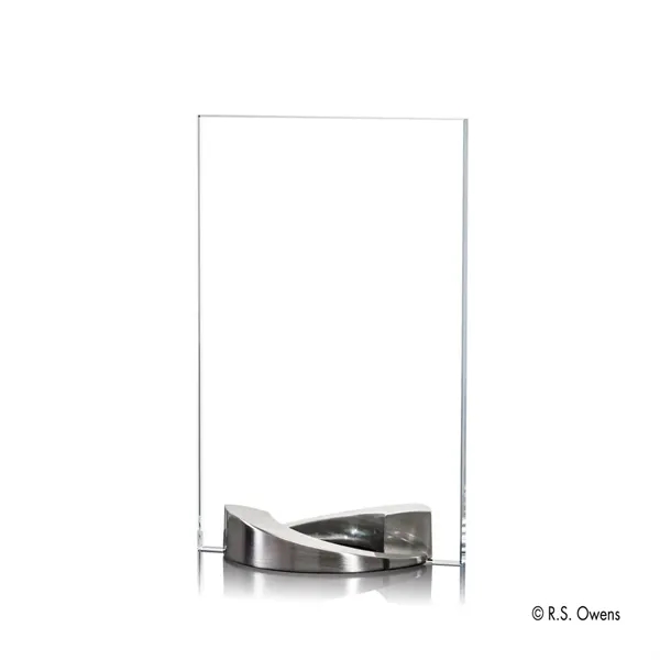 Starfire crystal award with satin pewter finish base.... from ASI 84592 St Regis Group / R S Owens & Co Inc