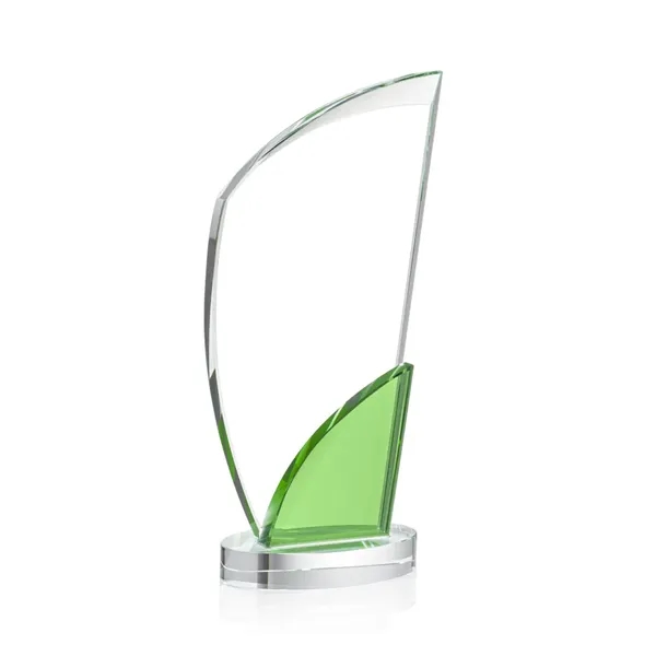 The large beveled sail shape of clear optical crystal is accented... from ASI 84592 St Regis Group / St Regis