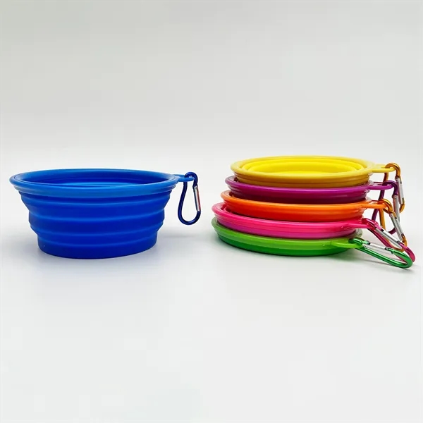 Collapsible silicone pet bowl with carabiner.... from ASI 90807 Tekweld