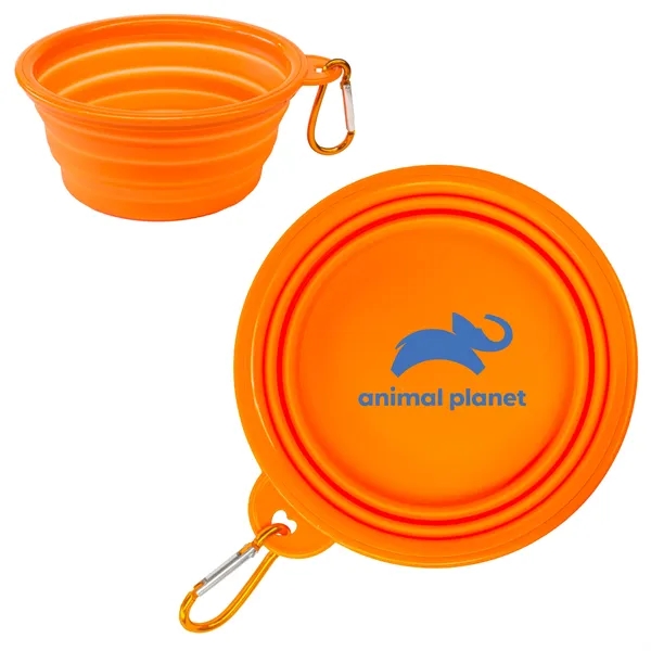 Collapsible silicone pet bowl with carabiner.... from ASI 90807 Tekweld