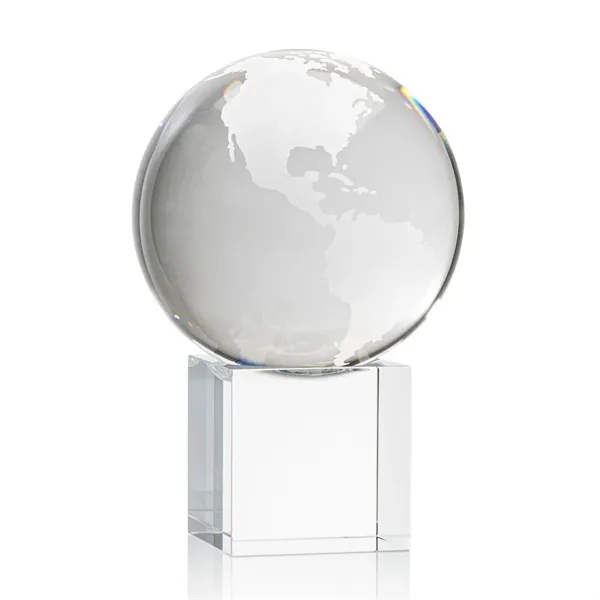 Optical crystal globe award on a cube.... from ASI 84592 St Regis Group / St Regis