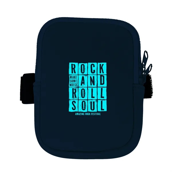 Water bottle pouch/armband with zippered compartment and adjustable elastic strap.... from ASI 90807 Tekweld