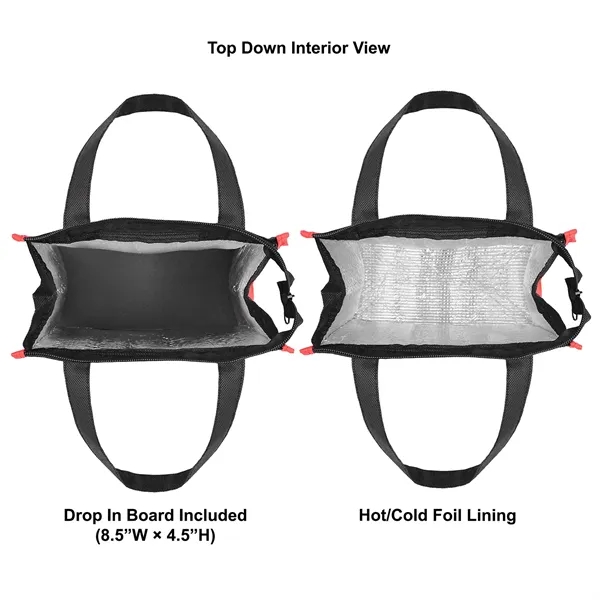 9" x 9.5" x 4.5" non-woven PP insulated lunch tote with... from ASI 37980 Bagworld