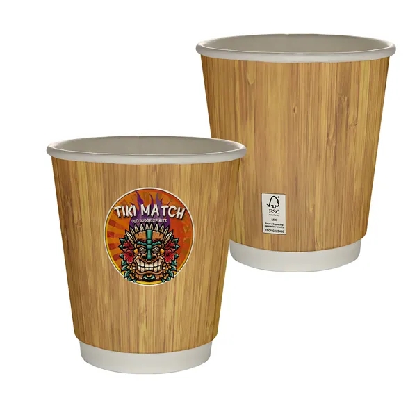 10 oz Full Color Bamboo Pattern Insulated Paper Cup... from ASI 30208 A P Specialties / AP Specialties