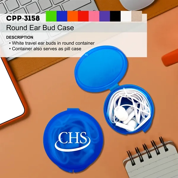 Round Ear Bud Case... from ASI 30208 A P Specialties / AP Specialties