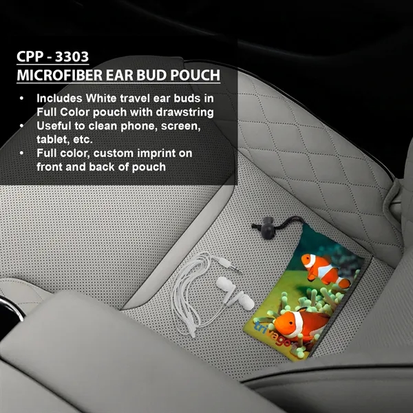 MICROFIBER EAR BUD POUCH... from ASI 30208 A P Specialties