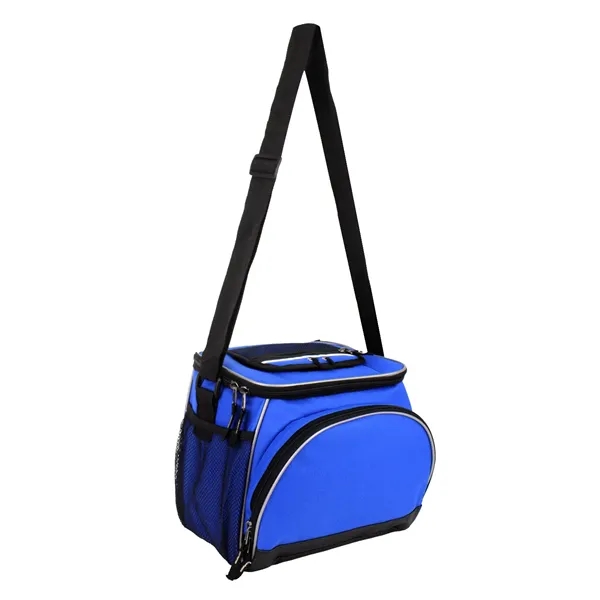 10.5" x 9" x 7.5" 14 can capacity cooler with leatherette... from ASI 37980 Bagworld