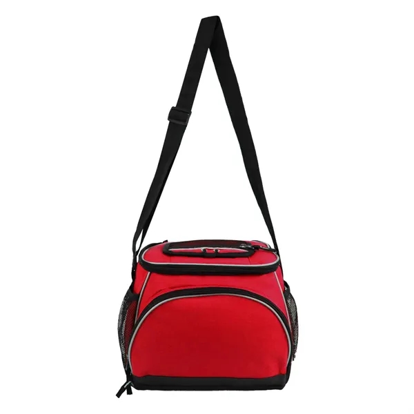 10.5" x 9" x 7.5" 14 can capacity cooler with leatherette... from ASI 37980 Bagworld