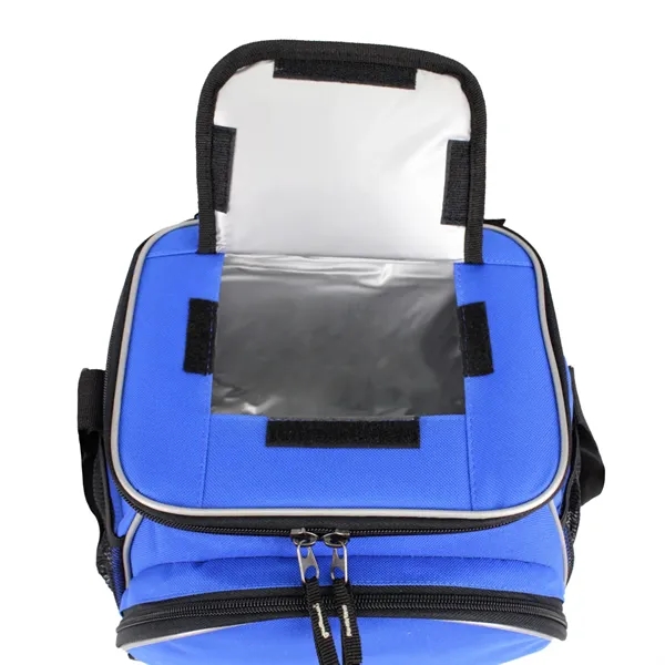 10.5" x 9" x 7.5" 14 can capacity cooler with leatherette... from ASI 37980 Bagworld