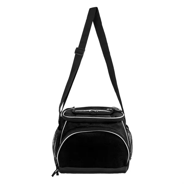 10.5" x 9" x 7.5" 14 can capacity cooler with leatherette... from ASI 37980 Bagworld