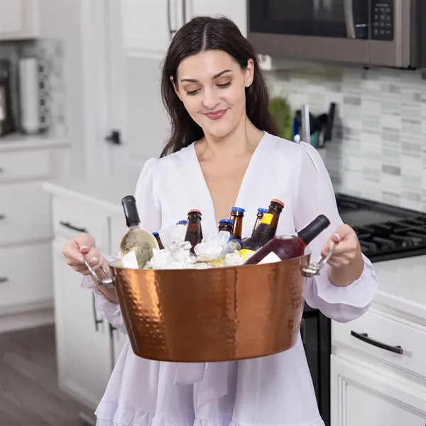 Double walled beverage tub made of stainless steel with rose copper... from ASI 39839 BrekX