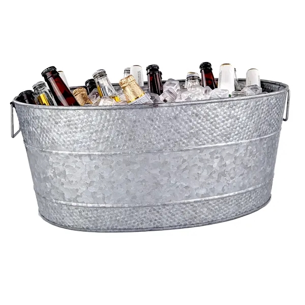 Galvanized metal beverage tub with large 25qt size.  Sturdy construction... from ASI 39839 BrekX