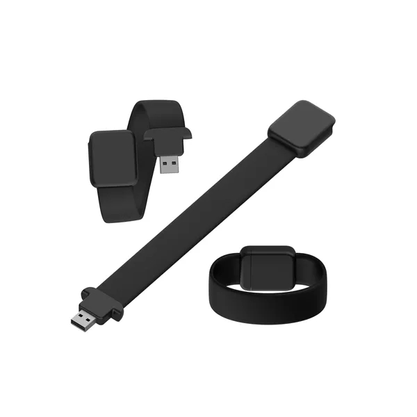 Wristband USB drive made of silicon that's offered in multiple colors... from ASI 63776 KTI Networks Inc / KTI Promo