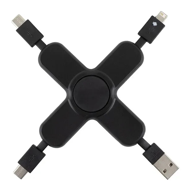 5-in-1 Cell Phone Charging Cable Spinner with Type C Input and... from ASI 62660 Innovation Line