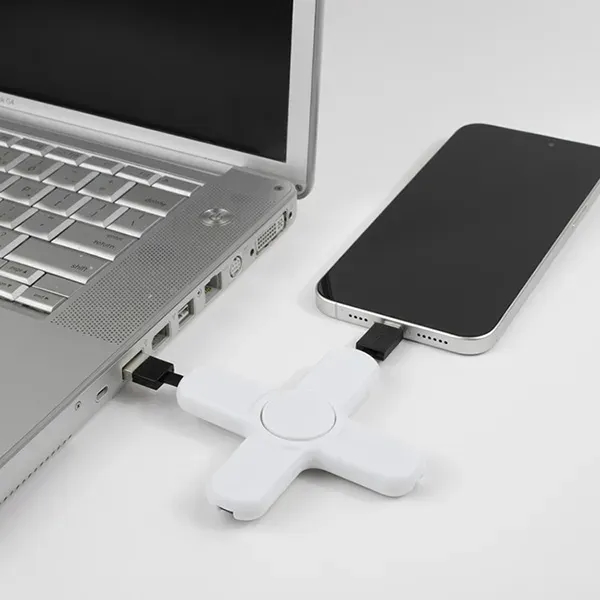 5-in-1 Cell Phone Charging Cable Spinner with Type C Input and... from ASI 62660 Innovation Line