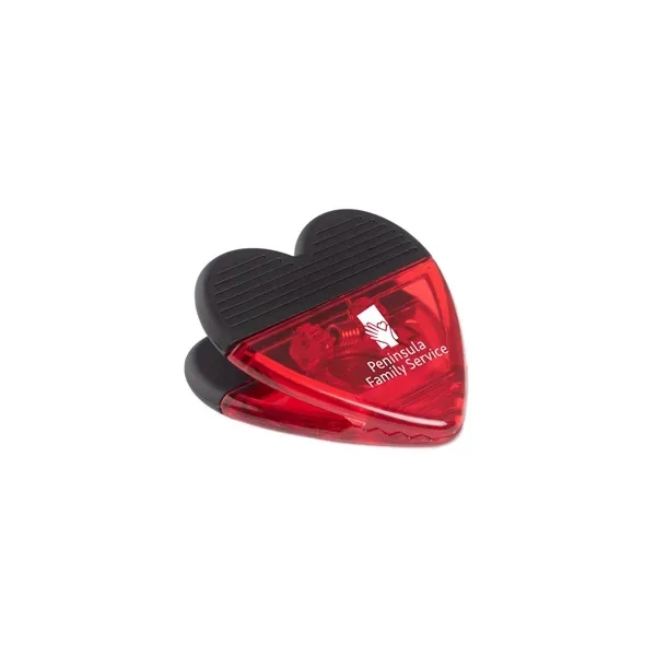 2 3/4" x 2 1/4" plastic heart-shaped clip with a magnet.... from ASI 98360 WOWLine / WOWLine®