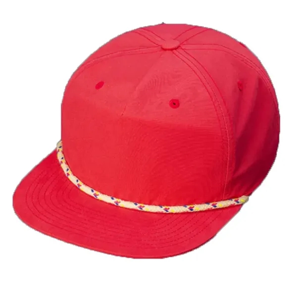 Classic Snapback, Unstructured, Pinch Front Crown, Flat Bill, 5mm Rope on... from ASI 72657 Active Life Promo / Active Life