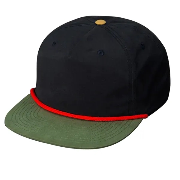 Classic Snapback, Unstructured, Pinch Front Crown, Flat Bill, 5mm Rope on... from ASI 72657 Active Life Promo / Active Life