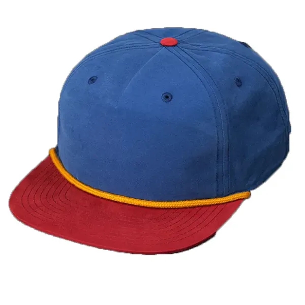 Classic Snapback, Unstructured, Pinch Front Crown, Flat Bill, 5mm Rope on... from ASI 72657 Active Life Promo / Active Life