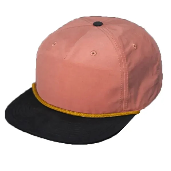 Classic Snapback, Unstructured, Pinch Front Crown, Flat Bill, 5mm Rope on... from ASI 72657 Active Life Promo / Active Life