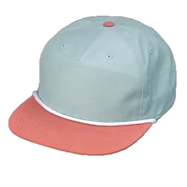 Classic Snapback, Unstructured, Pinch Front Crown, Flat Bill, 5mm Rope on... from ASI 72657 Active Life Promo / Active Life