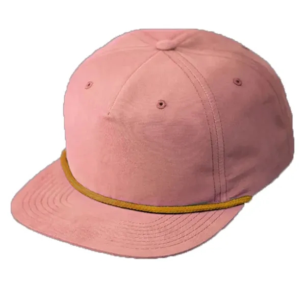 Classic Snapback, Unstructured, Pinch Front Crown, Flat Bill, 5mm Rope on... from ASI 72657 Active Life Promo / Active Life