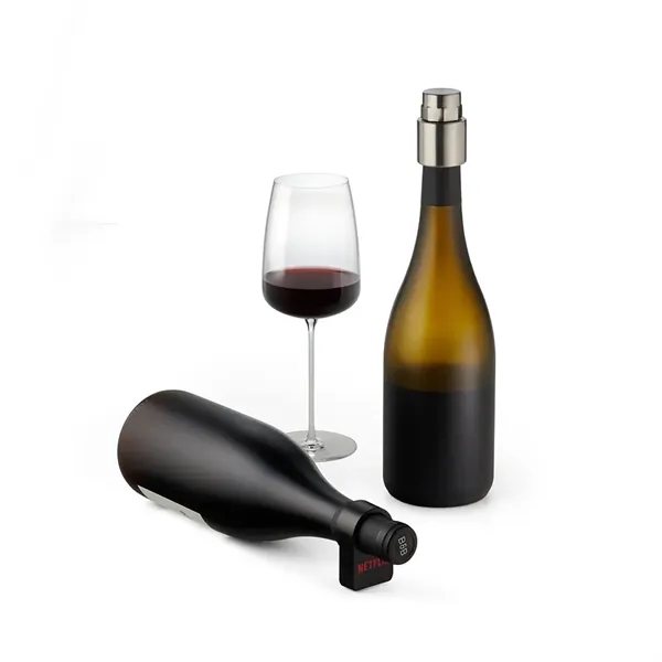 Sleek and sophisticated, this bottle stopper doubles as an elegant stand... from ASI 61005 Hirsch Gift Inc