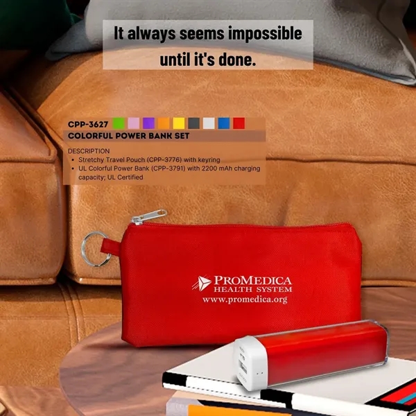 COLORFUL POWER BANK SET... from ASI 30208 A P Specialties / AP Specialties