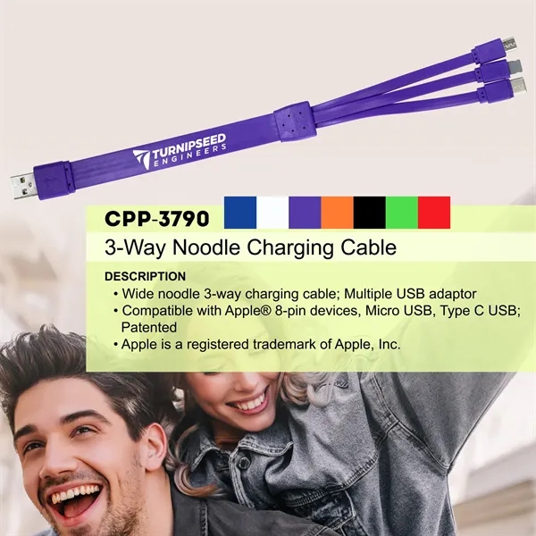 3-Way Noodle Charging Cable... from ASI 30208 A P Specialties / AP Specialties