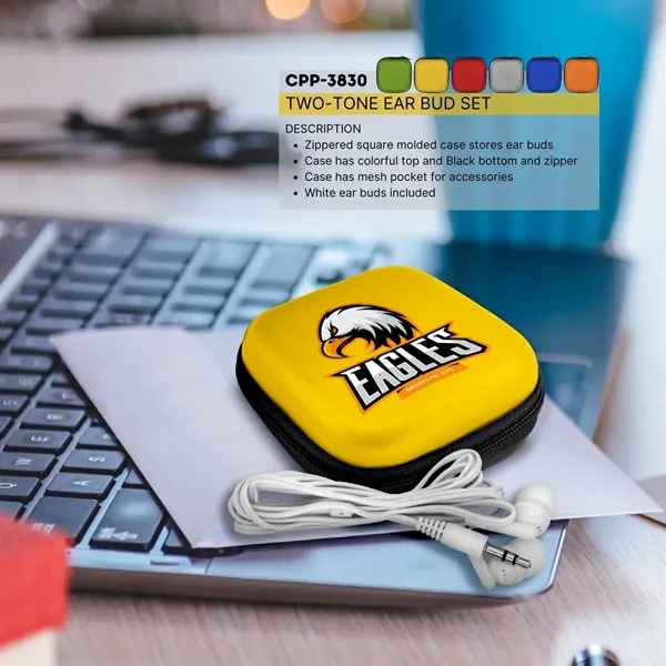 Two Tone Ear Bud Set... from ASI 30208 A P Specialties / AP Specialties