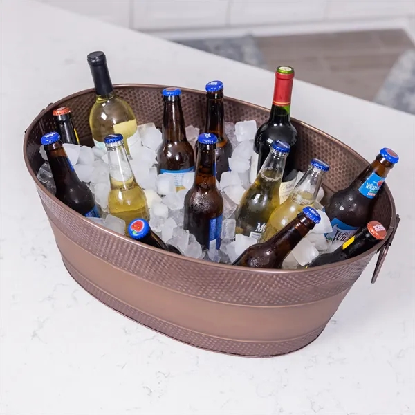 Antique copper beverage tub with large 25qt size.  Sturdy construction... from ASI 39839 BrekX