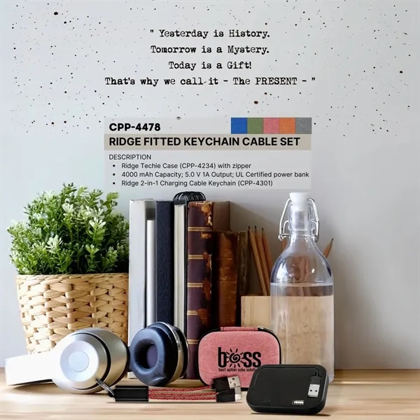 Ridge Fitted Keychain Cable Set... from ASI 30208 A P Specialties / AP Specialties