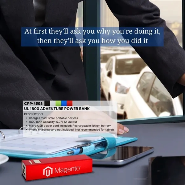 UL 1800 ADVENTURE POWER BANK... from ASI 30208 A P Specialties / AP Specialties