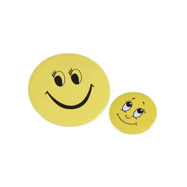 2.17" round tin badge plus full color digital print on 1... from ASI 37218 Athena Promo (tm)