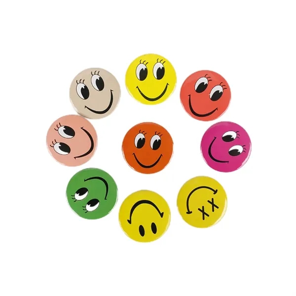 2.17" round tin badge plus full color digital print on 1... from ASI 37218 Athena Promo (tm)