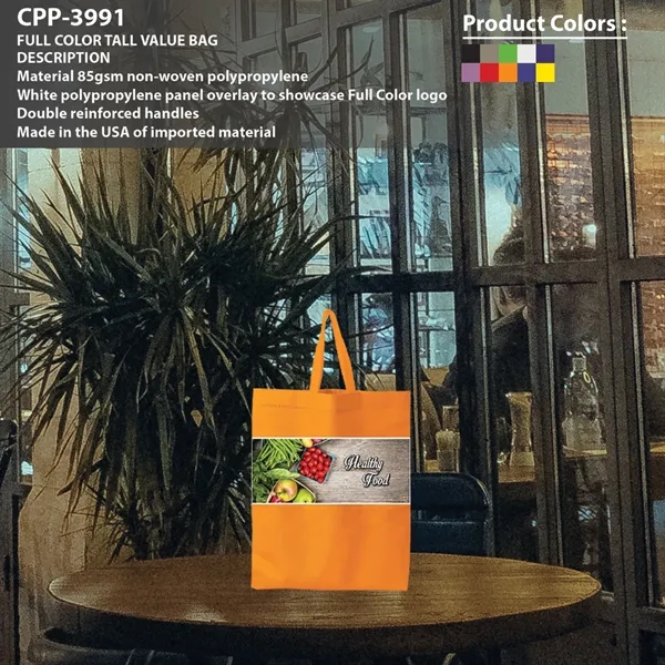 Full Color Tall Value Bag... from ASI 30208 A P Specialties / AP Specialties