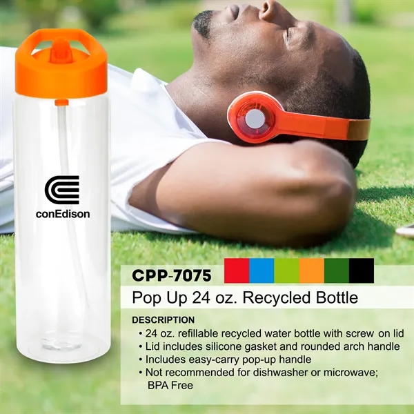 Pop Up 24 oz. Recycled Bottle... from ASI 30208 A P Specialties / AP Specialties