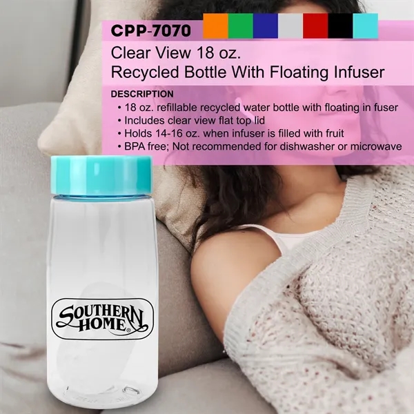 Clear View 18 oz. Recycled Bottle with Floating Infuser... from ASI 30208 A P Specialties / AP Specialties