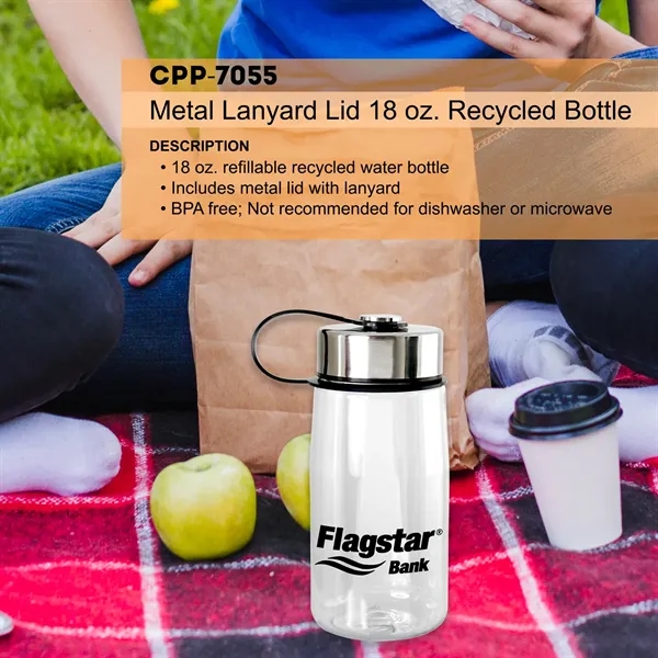 Metal Lanyard Lid 18 oz. Recycled Bottle... from ASI 30208 A P Specialties / AP Specialties
