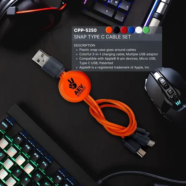 SNAP TYPE C CABLE SET... from ASI 30208 A P Specialties / AP Specialties