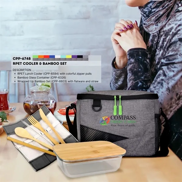 RECYCLED COOLER & BAMBOO SET... from ASI 30208 A P Specialties / AP Specialties