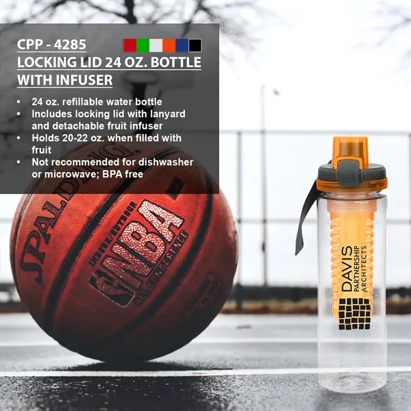 Locking Lid 24 oz. Bottle With Infuser... from ASI 30208 A P Specialties / AP Specialties