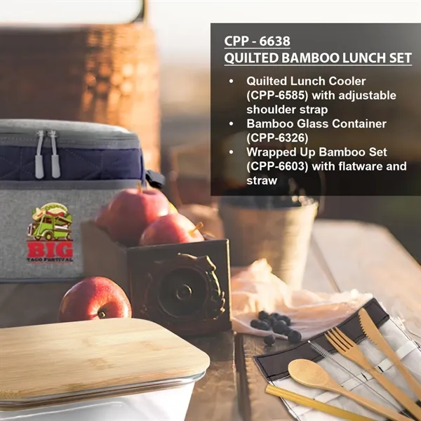 Quilted Bamboo Lunch Set... from ASI 30208 A P Specialties / AP Specialties