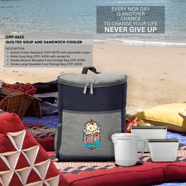 Quilted Soup and Sandwich Cooler... from ASI 30208 A P Specialties / AP Specialties