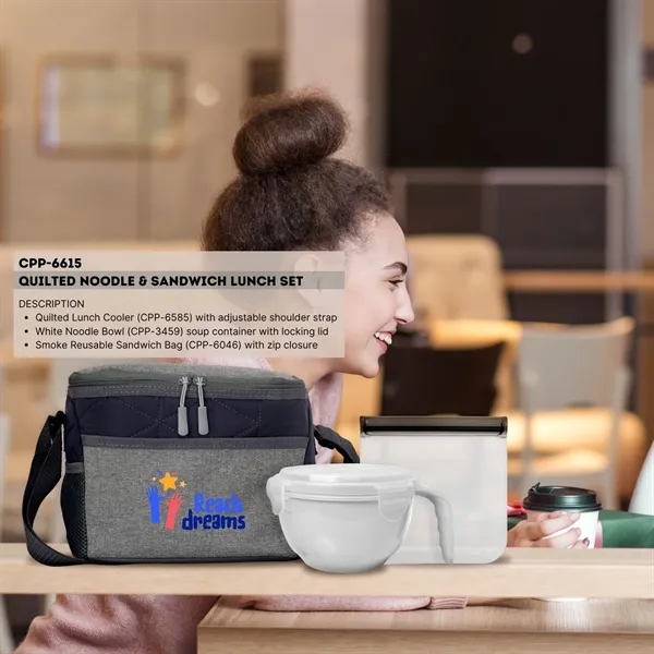 Quilted Noodle & Sandwich Lunch Set... from ASI 30208 A P Specialties / AP Specialties