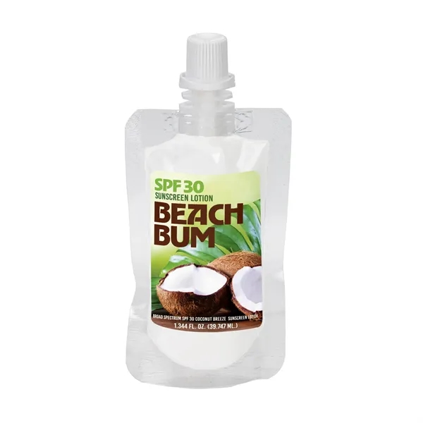 Our easy squeeze suntan lotion in a clear pouch is the... from ASI 62088 IDProductsource