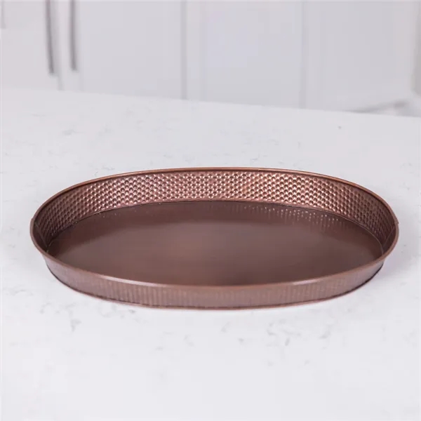 Metal serving tray for drinks, food, or display.  Oval in... from ASI 39839 BrekX