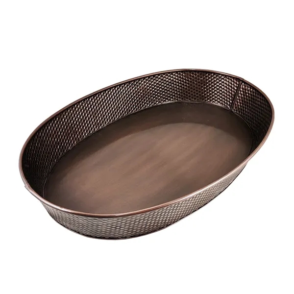 Metal serving tray for drinks, food, or display.  Oval in... from ASI 39839 BrekX