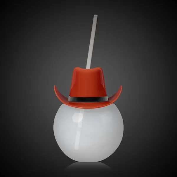 Round plastic ball-shaped 20 ounce capacity drinking tumbler with straw.... from ASI 42016 Brighter Promotions Inc