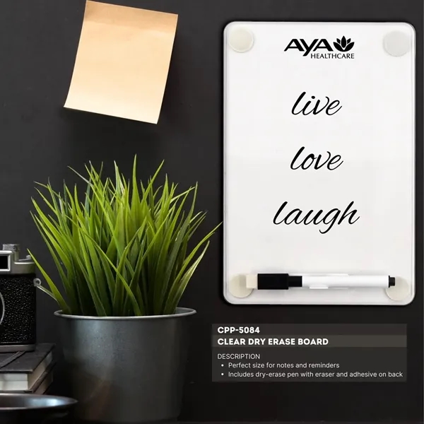 CLEAR DRY ERASE BOARD... from ASI 30208 A P Specialties / AP Specialties